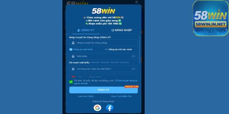 Một số vấn đề thường gặp khi đăng nhập 58Win