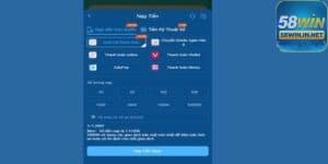 58Win cung cấp nhiều phương thức nạp tiền khác nhau